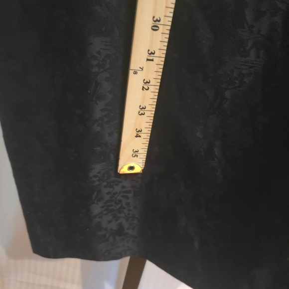 Kay Unger Silk Black Jacquard Maxi Skirt Women's 12 Formal Evening Wear Korea - Picture 7 of 9